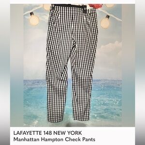 LAFAYETTE 148 NEW YORK
Manhattan Hampton Check Pants size 8. A305